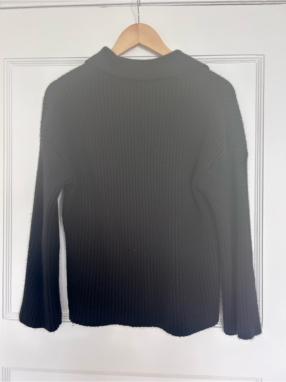 Reformation Black Fantino Collared Cardigan - Picture 3 of 4